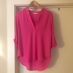 Hot pink tunic style blouse